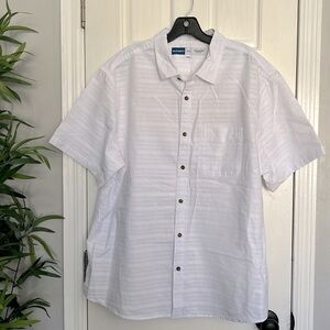 Old Navy White short sleeve button down XXL